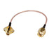 coaxial Cable SMA Female jack to SMA Male plug Pigtail Cable 4 Holes Flange Chassis Panel Mount RG316 /20cm WiFi Router 2 pcs not part of tv cable Can't use TV