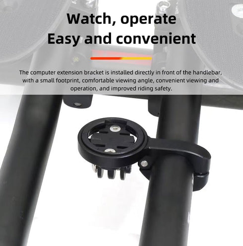 GPS Computer Mount for Aero Bars, TT Bars, or Tri Bars, Compatible with Garmin, Wahoo, CatEye, Bryton