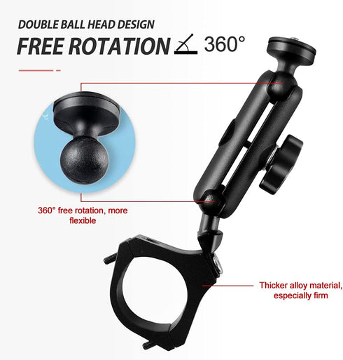 MAIKER Off Road UTV ATV Camera Mount, Compatible with GoPro, 1.75-2 inch Roll Bar, Aluminum Alloy, Easy Installation,