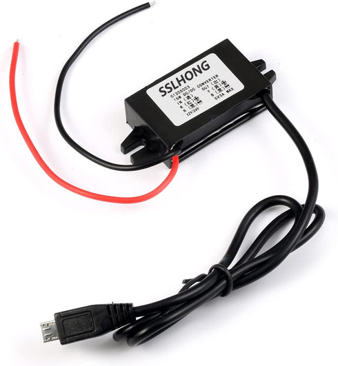 HOMREE DC-DC Converter Step Down Module 12V/24V to 5V Micro USB Output Buck
