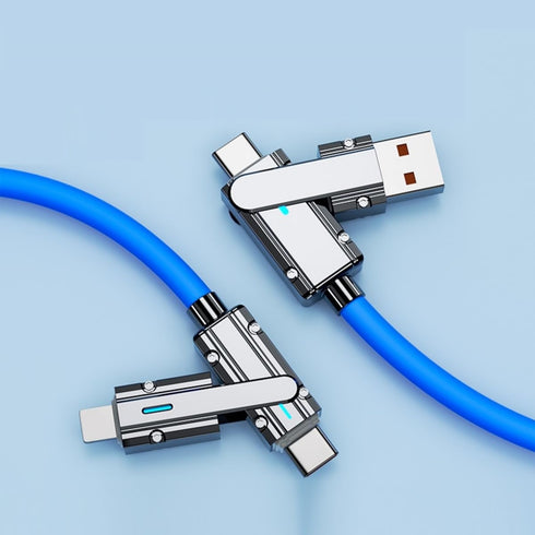 2 Pack 5ft USB C to USB C Cable, Chubby Silicone 4 in 1 Fast Charger & Data Transfer Cable for Phone 15 14 13 12, Mac,