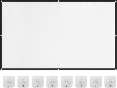 Zornaveli Projector Screen, 4K HD Home Movie Projection Screen, 60"|72"|84"|100"|120"|150" Anti-Crease Theater Screens