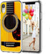 for iPhone XR Case - Shockproof Anti-Scratch Slim Soft TPU Clear Protective Cover (Funny Yellow Music Guitar)