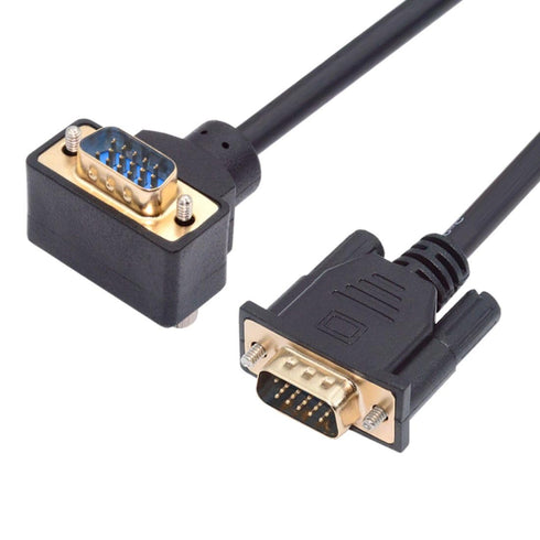 Chenyang VGA RGB 3COAX+6C 90 Degree Down Angled Extension Cable for Monitor Projector Computer