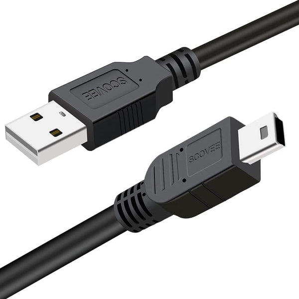 Camera USB Cable Cord for Canon Rebel/PowerShot/EOS/DSLR/ELPH, 6FT Mini B USB Transfer Wire Data Cable