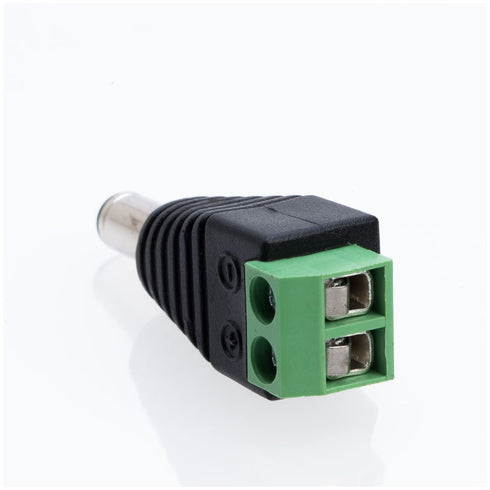 Male Power Adapter Connector 5.5mm x 2.1mm for CCTV Security Camera, LED Light Strip, 12V DC (100 PCS)