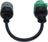 6pin J1708 to Type2 Green 9pin J1939 Adapter Cable for Trucker and Car 1ft/30cm