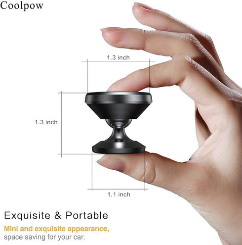?2-Pack?Magnetic Phone Holder for Car, Strong Magnet Mount with 4 Plates, 360° Rotation for iPhone and Cell Phones