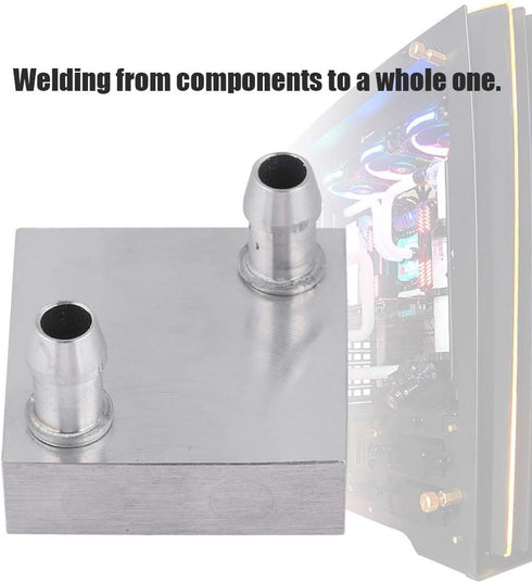 Wendry 40x40mm Computer Water Cooling Head, Aluminum Block for CPU Radiator Liquid Heatsink Cooler, 0.5MM Thickness