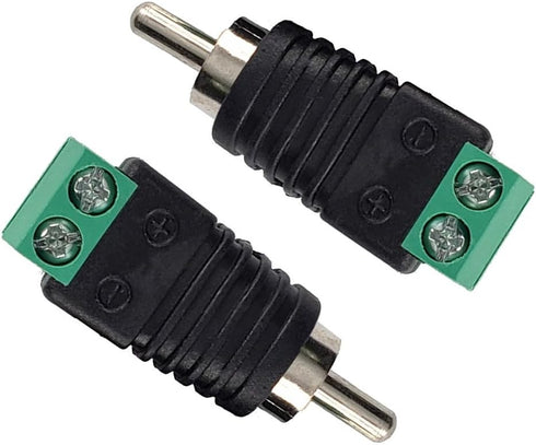 RCA Plugs for Speaker Wire, RCA to AV Screw Terminal Connector, Solderless Adapter Audio/Video Speaker Wire Connectors