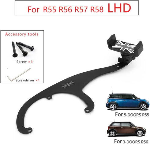 Heinmo 360° Rotatable Phone Holder - GPS Cup Mount for Cooper Clubman Countryman R55 R56 R57 R58 R59 2006-2015