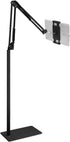 Elekpopu Tablet Floor Stand with 5LB Metal Base, Overhead Bed Phone Stand Angle