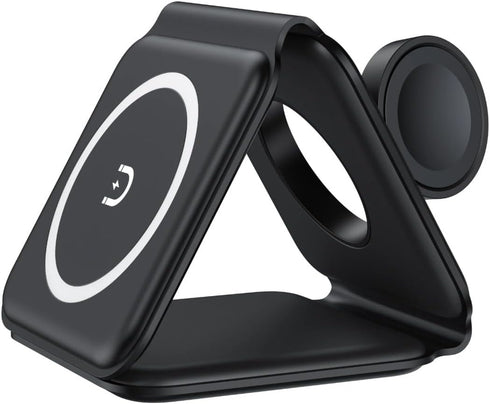 Magnetic Wireless Charging Station 3-in-1, Foldable, Magnetic Fast Charger for iPhone 15/14/13/12 Pro Max, Smart Watch