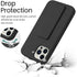 LAUDTEC Silicone Kickstand Case for iPhone 13 Pro Max, Flexible Soft Liquid Silicone with Hand Strap (Black)
