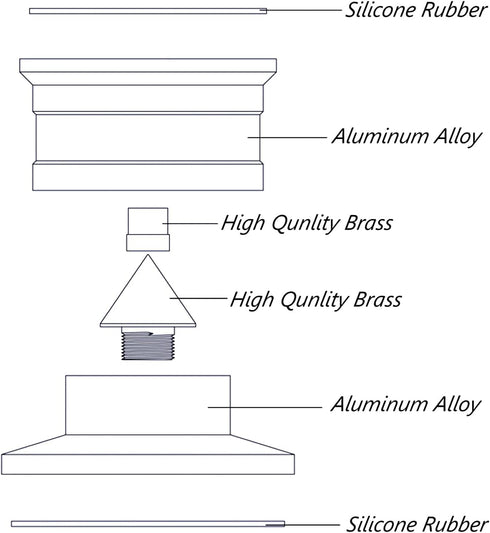 Preffair Audiophile Speaker Isolation Spikes, Aluminum Shockproof Turntable Stand Feet, Speaker Floor Protector Mat,