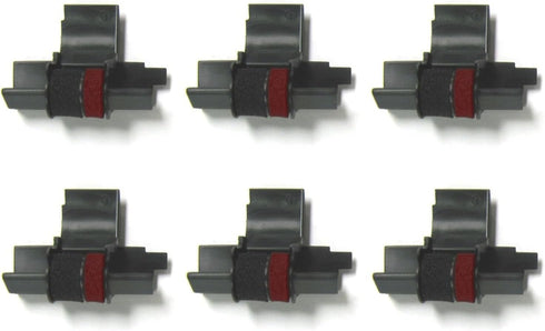 COMPUMATIC (6 Pack) Ink Replacement for Sharp Casio Catiga Calculators, IR40T Black and Red, Compatible