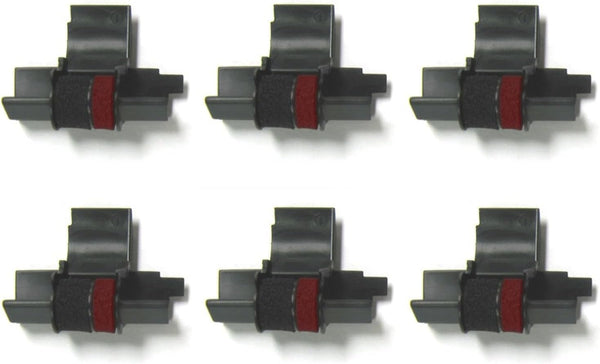 COMPUMATIC (6 Pack) Ink Replacement for Sharp Casio Catiga Calculators, IR40T Black and Red, Compatible
