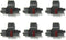 (6 Pack) COMPUMATIC Compatible Calculator Ink Roller, Black/Red IR-40T, for Casio HR-300RC HR-200RC and More