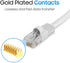 Cmple Cat5e Ethernet Cable 25 ft, 350 MHz UTP Patch Cord, 1Gbps Network LAN Cables, RJ45 Connectors, White