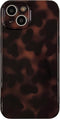 Reezaddin Aesthetic Tortoise Shell Phone Case for iPhone 14 6.1in,Retro Cool Girl Leopard