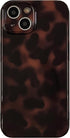 Reezaddin Aesthetic Tortoise Shell Phone Case for iPhone 14 6.1in,Retro Cool Girl Leopard