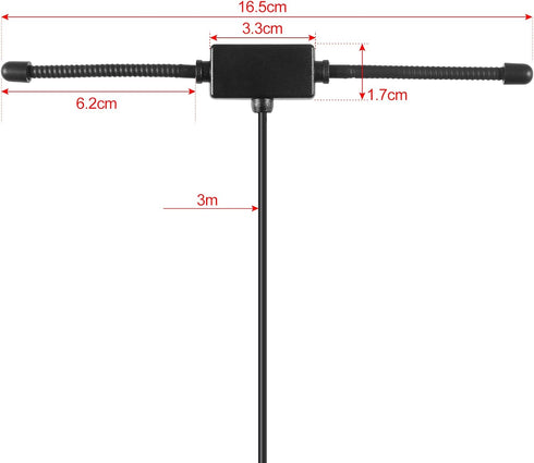 AEDIKO FM Radio Antenna Adhesive Mounting FM Radio FM Dipole Antenna for Stereo Receiver Indoor Music System FM Radio