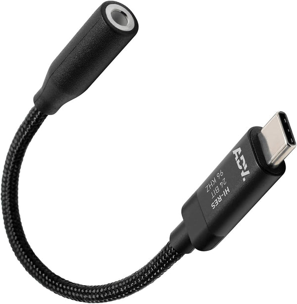 Accessport Lite USB Type C to 3.5mm Female Headphone Jack Adapter, Hi Res USB C to Aux Audio Dongle for iPhone 15