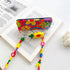 Lanyard Case with Strap and Wrist Band for iPhone 13 Pro Max, Unique Cute Kawaii Colorful Painting Flowers Design
