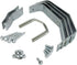 Skywalker 6” Heavy-Duty Wall Mount Pair for TV Antenna Mast with (2) Brackets and Lag Bolts