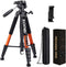Tripod Camera Tripods, 74" Heavy Duty Tall Stand with Phone Holder, Compatible with DSLR, Cell Phones, Projector