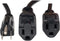 Tripp Lite 18-in Power Extension Cord Y Splitter Cable, 13A, 16AWG (NEMA 5-15P to 2x NEMA 5-15R), Black