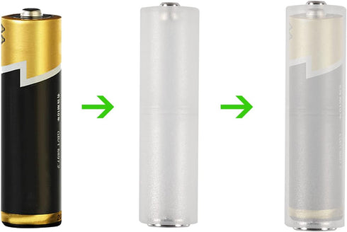 AEDIKO 10pcs AAA to AA Converter AAA to AA Battery Adapter AAA to AA Battery Converter Holder AAA to AA Adapter for AAA
