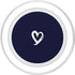 PopSockets MagSafe PopGrip for iPhone: White Minimalist Heart Navy Blue