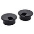 1-1/2 Inch Black Wire Grommets and Cable Ties Kit, ABS Plastic Desk Hole Cover Cord Organizer (2pcs Grommets + 6pcs