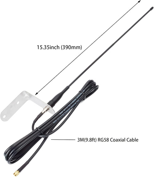 UAYESOK 433Mhz 500 433Mhz External Antenna for Remote Distance up to ft+, Garage Door Gate Aerial Signal Booster