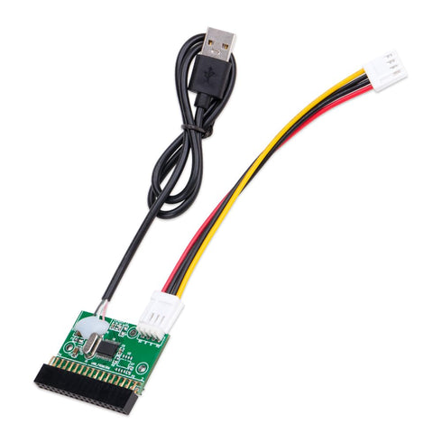 KOOBOOK 1Pcs 1.44MB 3.5" Floppy Drive Connector 34 PIN to USB Cable Adapter PCB Board with Power Cable