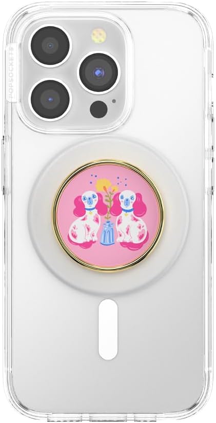 Staffordshire Furries PopSockets Round Phone Grip with Adapter Ring, MagSafe Compatible, Wireless Charging Holder