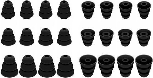 BLLQ 12 12 (431B) Earbuds Tips Pairs Replacement Triple Flange Conical EarTips Earbuds Eartips for Most in-Ear