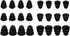 BLLQ 12 12 (431B) Earbuds Tips Pairs Replacement Triple Flange Conical EarTips Earbuds Eartips for Most in-Ear