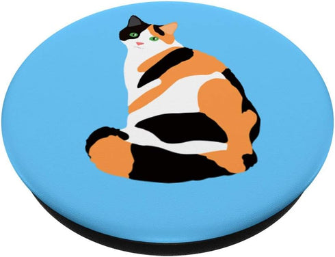 Calico Cat Drawing, Calico Lovers, Calico Gift PopSockets PopGrip: Swappable Grip for Phones & Tablets