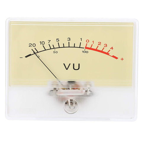 T-90 VU Meter Header, DB Test Meter Amplifier Level with Light Bulb for Car Audio and Recording Studio