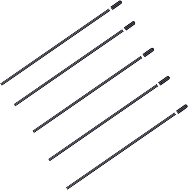 SJZBIN 5PCS Black Plastic Protective Antenna Tubes with Cap Suitable for Remote Control