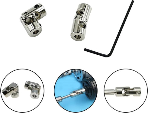 URIMPAVIDO 2PCS (4mm 4mm) RC Car Boat Shaft Coupler Motor Connector Coupler Universal Joint Coupling for RC Car Truck