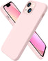 ORNARTO Slim Liquid Silicone Case for iPhone 13 Mini 5.4 inch, Full Covered Soft Gel Rubber, Pink