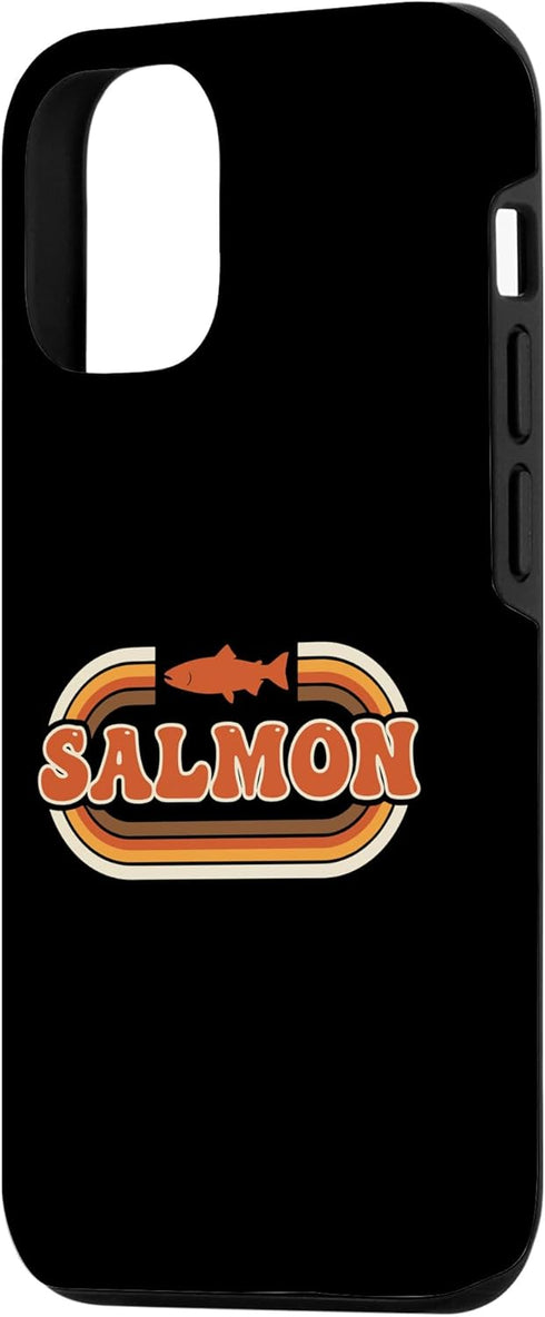 Vintage Retro 70s Salmon Fishing 12/12 Retro Salmon River Fishing Vibe Case for iPhone Pro