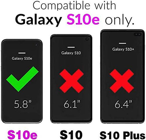 Asuwish Phone Case for Samsung Galaxy S10e with Tempered Glass Screen Protector and Card Holder Slot