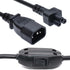 Strhowill 0.3m C14 C5 10A 250V 320 PDU(0.3M C14 C5 to Power Cable with On/Off Switch, IEC Cord for Laptop, Monitor