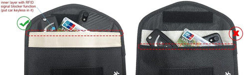 Co-link Black Cell Phone Anti-tracking Anti-spying GPS Rfid Signal Blocker Pouch Case Bag