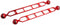 Red 11" Double Ball Aluminum Alloy Extension Arm, 1" Ball Head Connector for Underwater Arm, 2pack