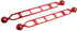 Red 11" Double Ball Aluminum Alloy Extension Arm, 1" Ball Head Connector for Underwater Arm, 2pack